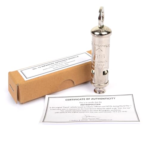 No. 15 Metropolitan Infantry Officers Whistle-Dated 1916 (Nickel Plated)
