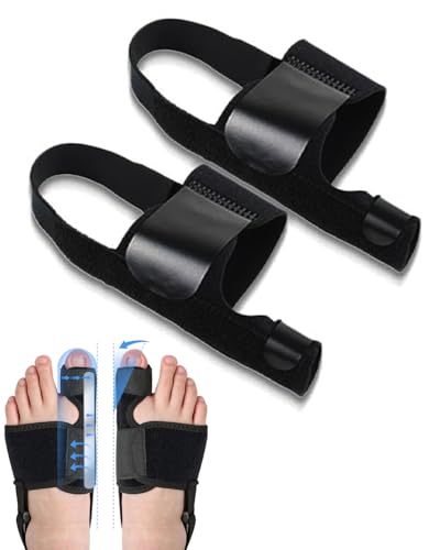 ZEXIJOW Corrector de juanetes,1 Par de soporte para juanetes y 1 par de separadores de juanetes,Corrector de pie ajustable para mujeres y hombres,Protector de dedos