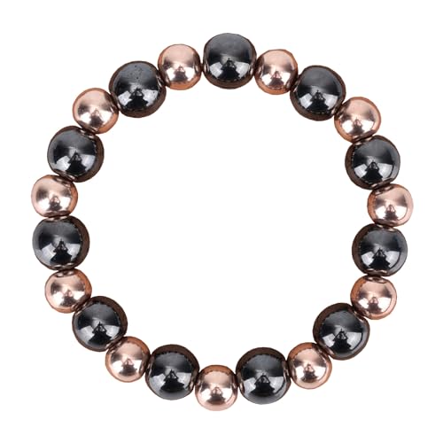Copper Magnetic Beads Bracelet, Men Magnetic Beads Bracelets Adjustable Women Beaded Jewelry as Her Arthritis Bracelet 99.99% Pure Copper Fathers Bracelets for Dads Moms