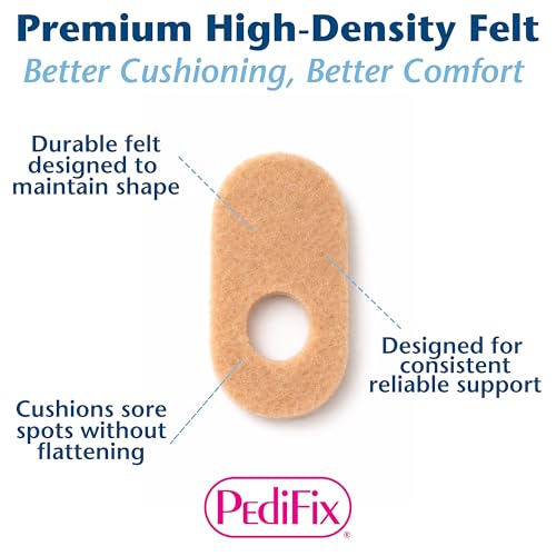 Image of PediFix FELTastic Corn Protectors, Self-Adhesive Felt Pads, 10 Count