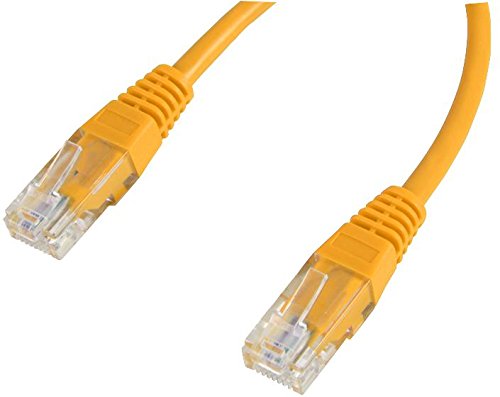 Pro Signal 2m RJ45 Ethernet Patch Lead - CCA Conductors, High-Speed Network Cable, Yellow (PSG04381)