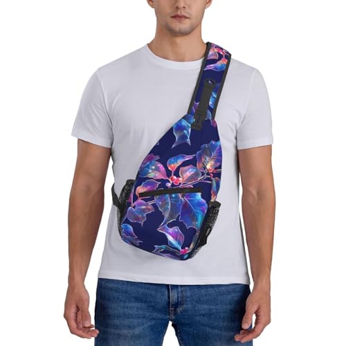 Bolso Cruzado Art Colorful Leaf para Mujer y Hombre miniatura 7