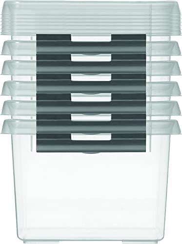 Q-line boîte de rangement 2,5L transparent métallique