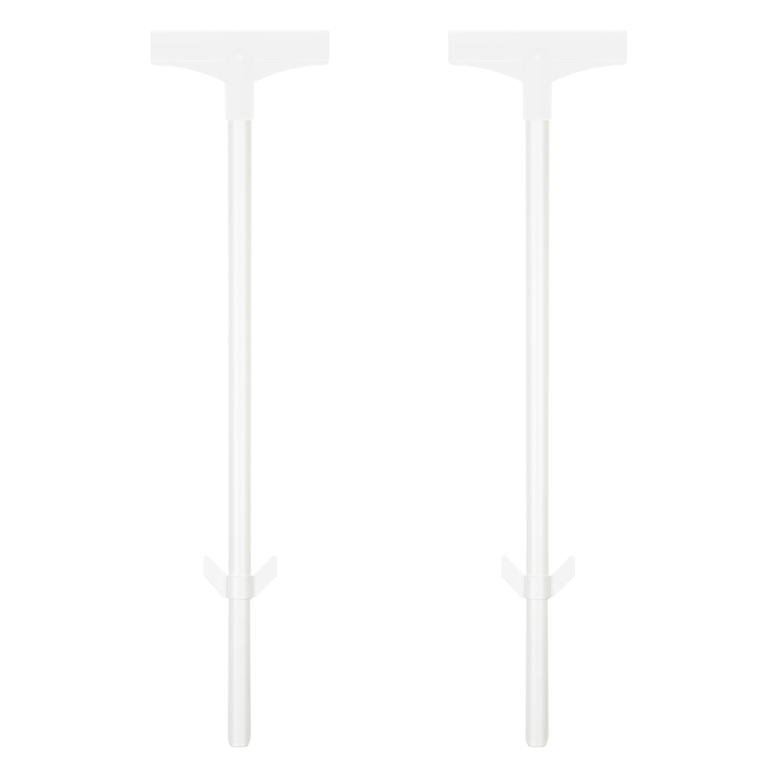 2 paletti per cartelli da 45 cm, impermeabili, in alluminio, per giardino, cortile, prato, solo per cartelli in alluminio (2 pezzi, bianco)