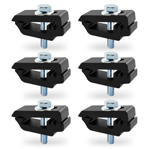 QYMOPAY Aluminum Mounting Clamps 1112514 Tonneau Cover clampsTruck Cover Cap Clamps 6PCS Black
