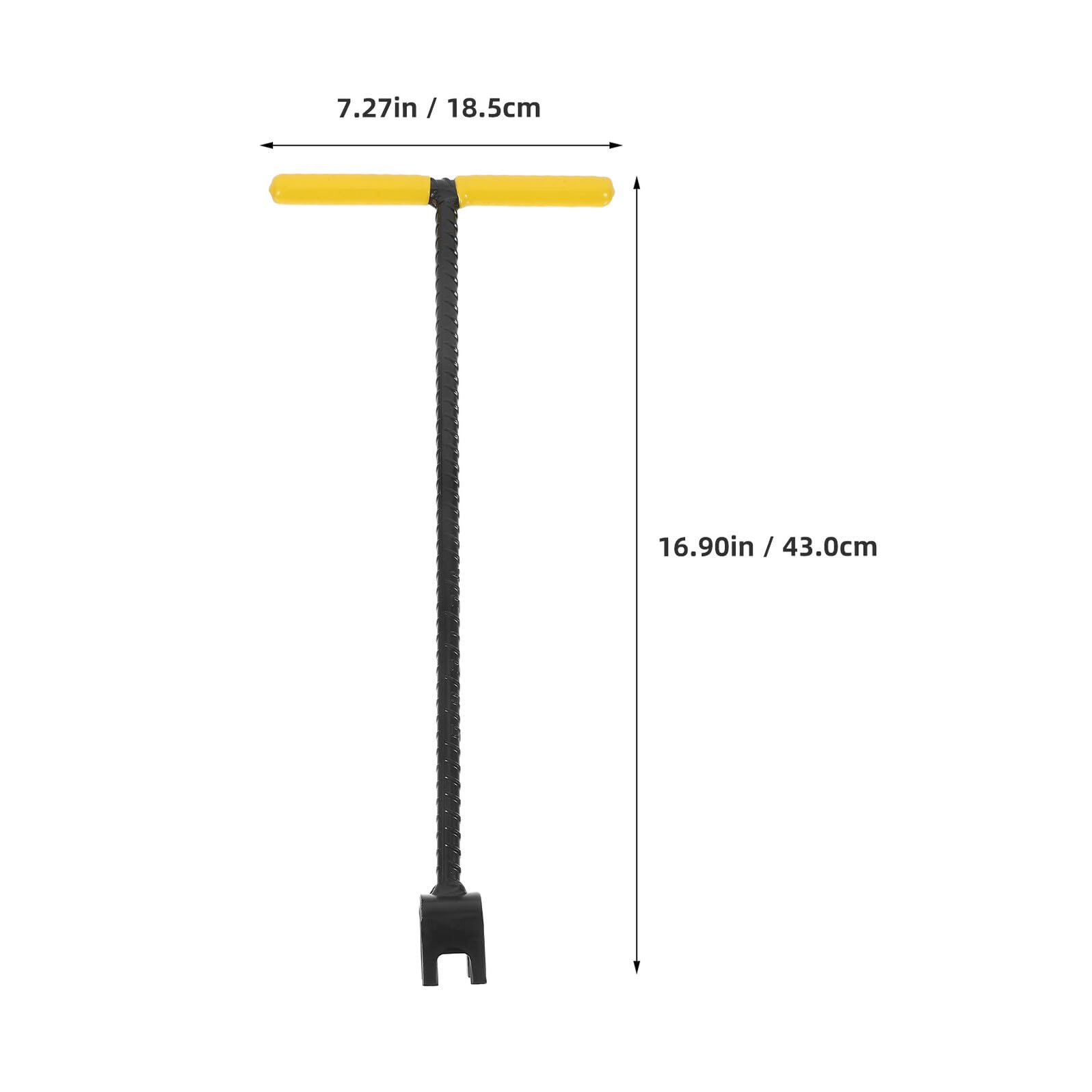 Mipcase Llave para Medidor de Agua 17 Pulgadas con Mango T Acero Inoxidable Resistente al Desgaste Herramienta Multifunción para Válvulas de Agua y Gas Uso Doméstico y Plomería