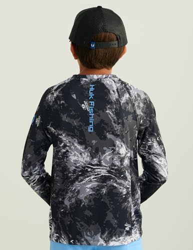 Image of HUK Kids Pursuit Pattern Long Sleeve Shirt, Fishing Shirt for Kids