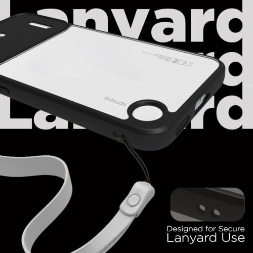 Image of RIGGEAR Shockproof Sleek Hybrid Armor Back Cover Case for Nothing Phone 4b 5G (Clear PC + Black TPU Bumper)