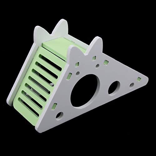 Baoblaze Hamsterhuis houten huis met glijbaan en ladder voor kleine dieren, muis, ratten, cavia's, eekhoorn, enz… - Image 4