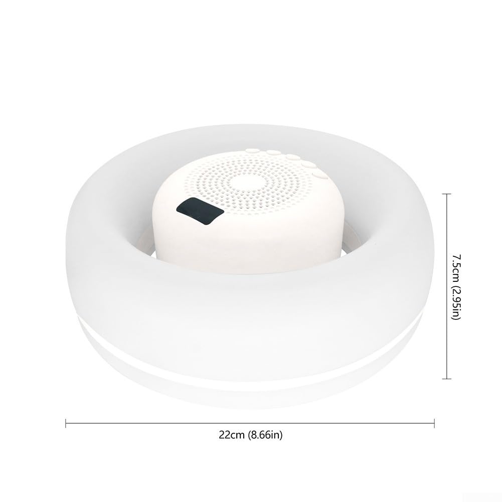 per altoparlante Galleggiante Impermeabile con Luci LED Colorate per Piscina, Casse Portatili Wireless 22x22cm(White)