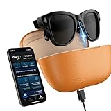 SMARTIA - Gafas inteligentes con cámara, Funda de Carga Portátil, Gafas de sol bluetooth, Manos...
