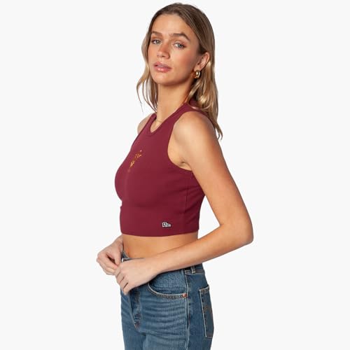 Image of HYPE AND VICE Cut-Off Tank Top for Women - University-Themed Fitted Cropped Tank, College Tops for Game Day & Tailgate