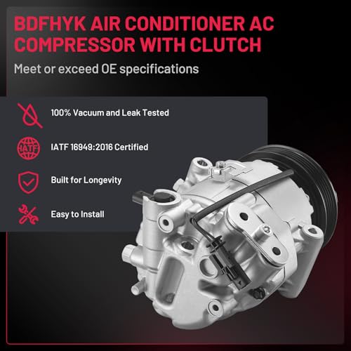 BDFHYK 158271 Air Conditioning A/C Compressor Compatible with Chevy Cruze 2012 2013 2014 2015 2016 L4 1.4L, Cruze Limited 2016 L4 1.4L