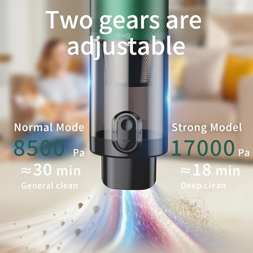 Image of 2026 Upgraded Handheld Vacuum Cordless 17000Pa Powerful Suction, Portable 4-in-1 Car Vacuum with LED Display&Light, 2H Fast Charge, Multi-Nozzles for Car Interior Home Cleaning
