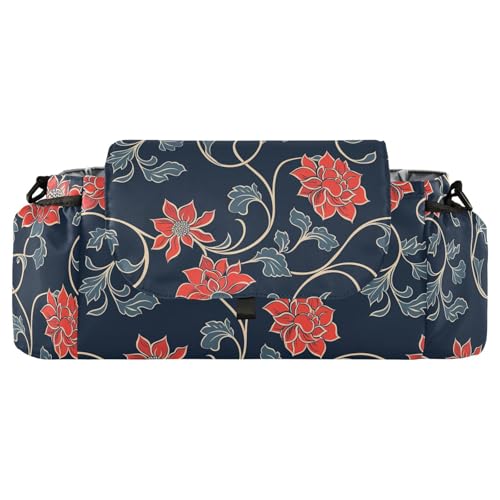 miaozhen Red Traditional Floral Design baby stroller organizers stroller caddy insulated carrito para accesorios para coche de