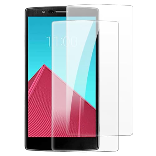 Shantime [2 Pack Tempered Glass Screen Protector Compatible with LG G4 (5.5 Inch), HD Clear Anti-Scratch Bubble-Free Case Friendly