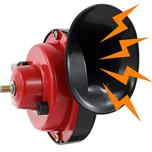 Image of XUANYUDG0769 12V Universal Snail Golf Cart Horn Kit, Adjustable Volume Control Electric Horn for EZGO, Club Car, Yamaha, UTVS, ATV, Boat