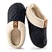 Produktbild ULTRAIDEAS ULTRAIDAS Hausschuhe Damen, Slippers Women Pantoletten Warme Plüsch Hausschuhe für Damen, Weiche Flache Plüsch Pantoffeln Bequeme Rutschfeste Outdoor/Indoor,Blau EU 42/43