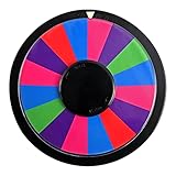 Tezam 8 Inch Heavy Duty Spinning Prize Wheel - Double-Sided 8/16 Slot Color Tabletop Roulette Wheel of Fortune, Dry Erase Spin Wheel Win The Fortune Spin Game for Carnival and Trade Show