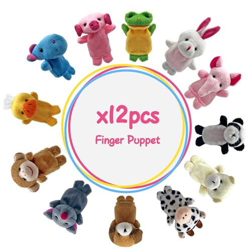 Xipegpa SH 12 Pcs Finger Puppets Set Mini Stuffed Animals Finger Puppet thumb #1