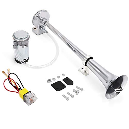 UTSAUTO 12V 150db Air Horn with Compressor 18 Inches Single Trumpet Truck Air