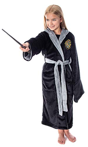 Harry Potter Hogwarts Houses Girl's Fleece Robe Pajama Lounge - Gryffindor Hufflepuff Slytherin Ravenclaw4