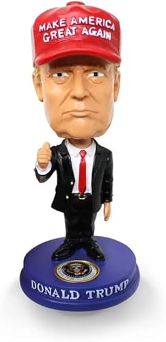 DC Souvenirs Trump Presidencial Bobblehead con sombrero rojo MAGA, el 45 presidente Trump vistiendo hace que Estados Unidos vuelva a ser grande de