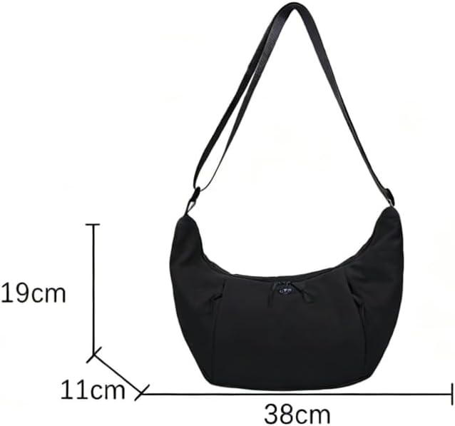 Haneulbit White Waterproof Crossbody Bag, Adjustable Shoulder Bag, Large Capacity - Image 7