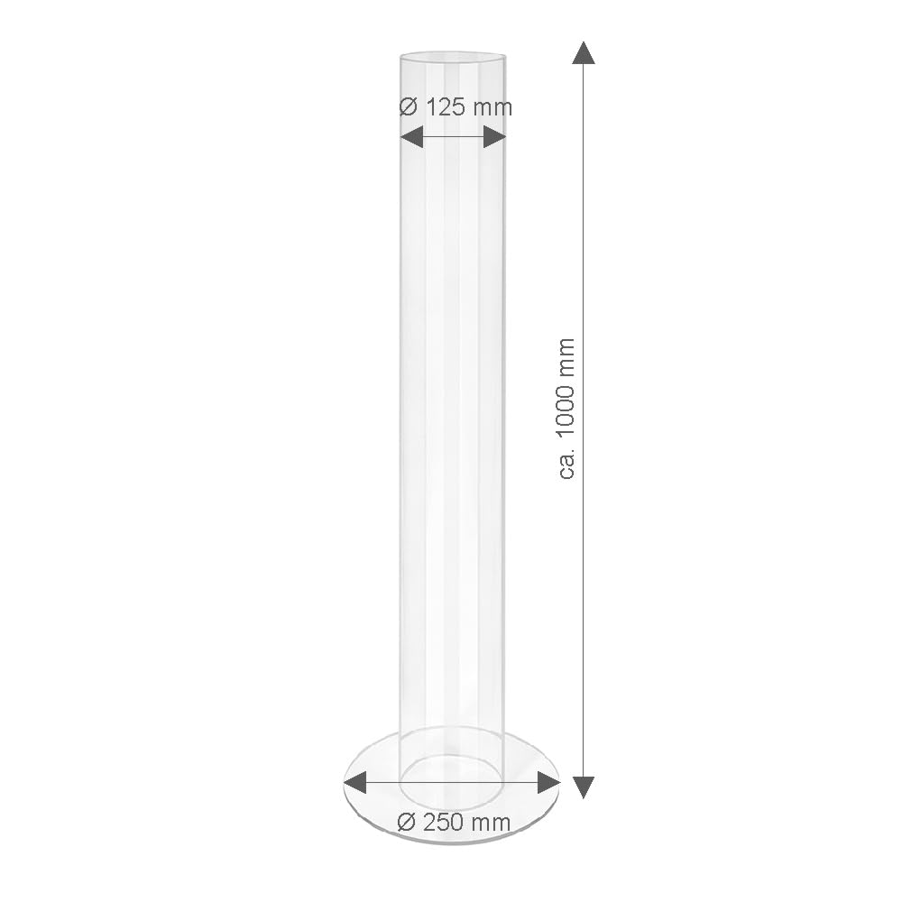 Zeigis Acrylglassäule rund, transparent Ø 125mm, Höhe 1000mm