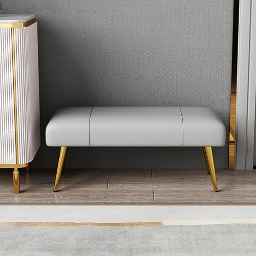 Banc d'entrée bois massif gris clair pour optimiser petits espaces