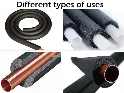 Image of Spinxx 1 /4 ID inch X 1 /2 THK inch Pipe Insulation Foam Tubing, Air Conditioner Heat Insulation Tube, Polyethylene Foam Tube Closed Cell Retardant (Size : 6 mm ID X 13 mm THK) Pack of 1