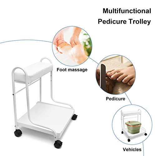 Carrito estético portátil para spa de pies con 3 alturas ajustables miniatura 3