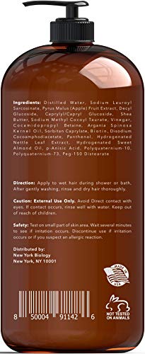 Apple Cider Vinegar Shampoo - Helps Restore Shine, Hair Gloss and Hydration to Dry Hair and Itchy Scalp – Clarifying and Nourishing – Safe for All Hair Types - 16.9 fl Oz