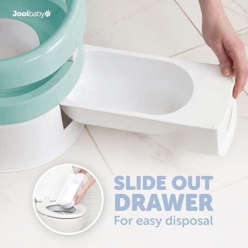 Child Potty Training Chair for Boys and Girls, Handles & Splash Guard - Comfortable Seat for Toddler - Jool Baby (Aqua) - 3