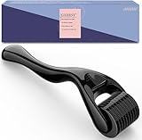 GXBRSY Derma Roller Microneedle Kit, Titanium Needles Face Beard Roller For Home Use 0.25mm (Black)