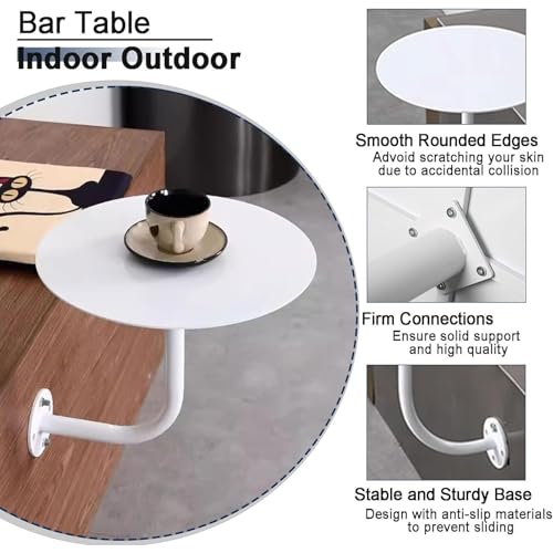 Mesa de centro de pared estable con base de acero inoxidable de alta gama 5