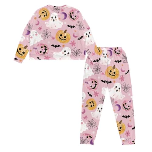 Image of Womens Lounge Set Long Sleeve Soft Pajama Sets | Casual 2 Piece Pj Outfit, Crewneck Sleepwear with Pockets, Adjustable Drawstring, Soft Comfy Fall Pajamas, Plus Size