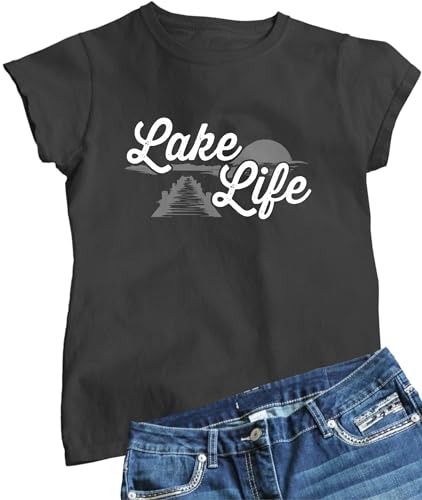 Go All Out Womens Lake Life Fashion Summer Boating T-Shirt