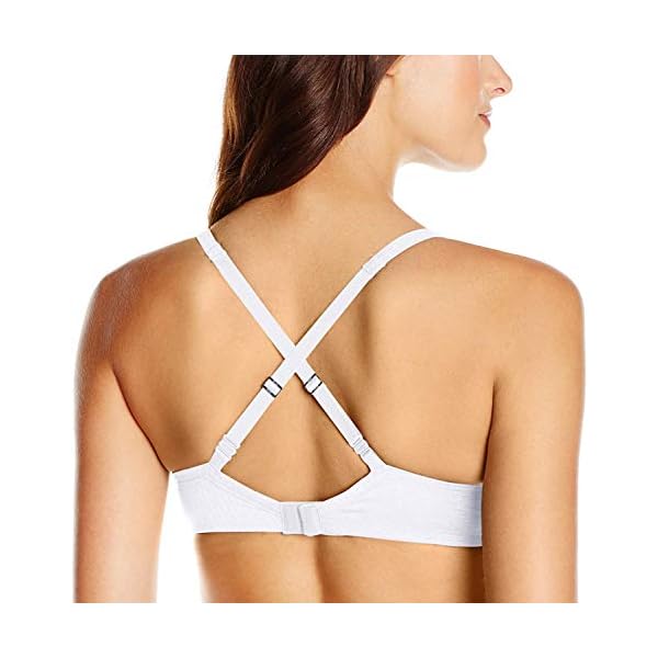 Hanes-Ultimate-Womens-ComfortBlend-T-Shirt-Natural-Lift-Underwire-Bra-DHHU20 Hanes Women's Ultimate T-Shirt Soft Foam Light Lift Bra, White Stripe Heather, 40B