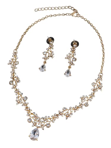 Collar de gota de agua y pendientes para mujer: accesorios de fiesta y banquete
