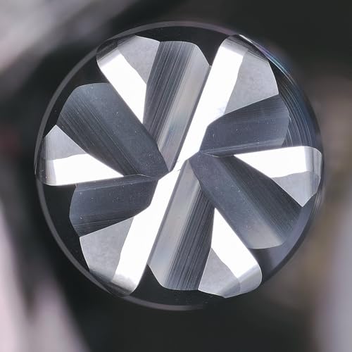 Image of Tools Carbide End Mills,6 Flute Corner Radius Milling Cutter,High Helix Angle for High Hardness Steel Finshing Milling Processing - 1 /2 Shank (1 /2-3 inch 1PCS)