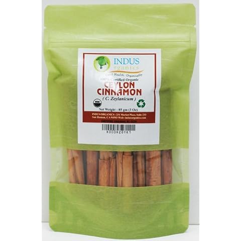 Indus Organic Real Ceylon Cinnamon 5" Sticks 3 Oz Cover