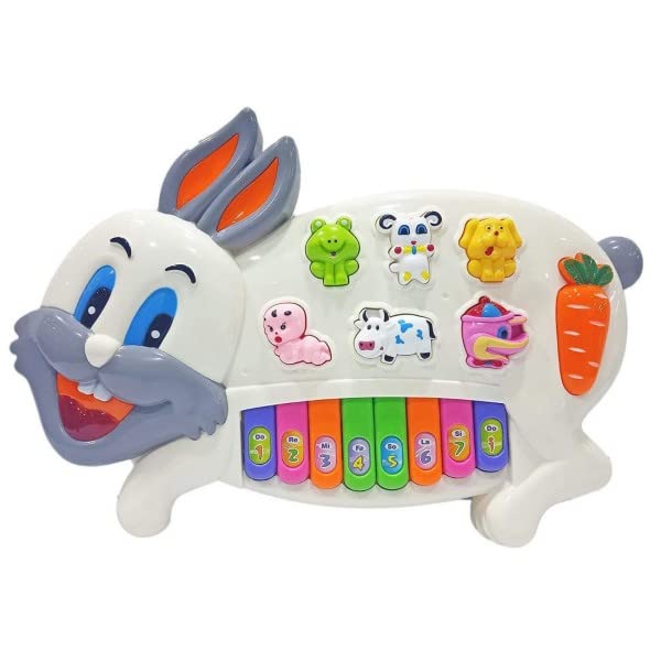 Musical Rabbit Piano, Kid, Multicolor
