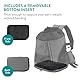 Navaris Rucksack für Hund oder Katze bis 7 kg - gepolsterter Hunderucksack Katzenrucksack - 37 x 33 x 24 cm Hundetragetasche - Tragetasche für vorn und hinten - grau