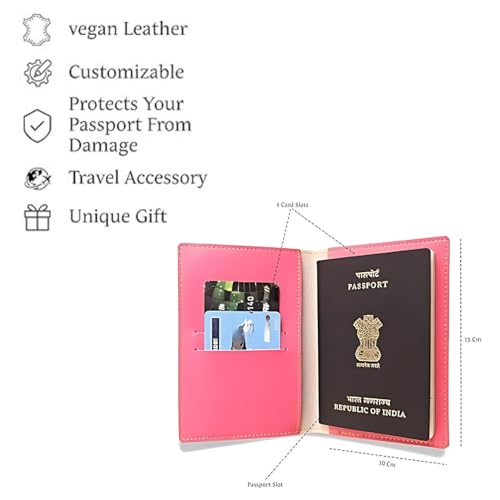 Image of Personalized Mr and Mrs Couple Passport Cover Set, Brown Leather, Travel Accessories with Airplane Design and Crown Embellishments (Single Passport Cover)