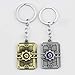 JIAORLEI Portachiavi Hearthstone quadrato a colori Heroes Of Warcraft Portachiavi Portachiavi in ​​metallo vintage Portachiavi Hearthstone