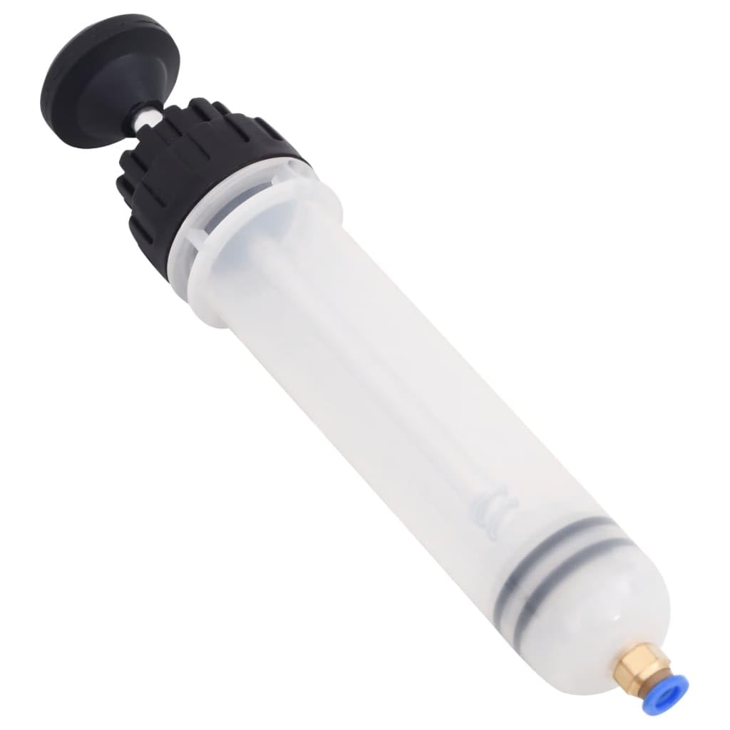 Bremsenentlüfter Weiß und Schwarz 0,2 L Bremsflüssigkeit-Handpumpe mit transparentem Ablassschlauch 29,5 x 5,5 cm für Werkstatt, Auto, Reparatur und Montage