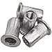 Aluminum Flat Head M6 Blind Insert Rivet Nut Rivnut 6mm(Pack of 25)