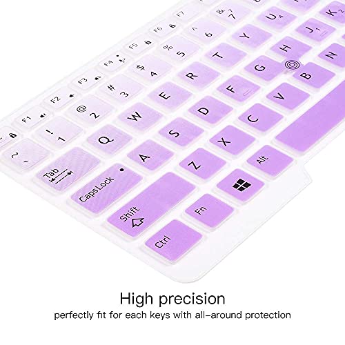Dell Latitude Keyboard Cover For Dell Latitude E7450 E7470 E5470 E7480 E5450 5480 5490 7490, Dell 3340 E3340 Laptop Silicone Keyboard Skin Keyboard Protector, Gradual Purple (Us Layout, With Pointing) #TOP2