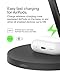 Belkin MagSafe-Compatible Charger, 3-in-1 Wireless Charging Station, Qi2-Certified 15W Wireless Charge for Apple iPhone 17 Series, Apple Watch, AirPods w/Non-Slip Base, 40W Included - Black